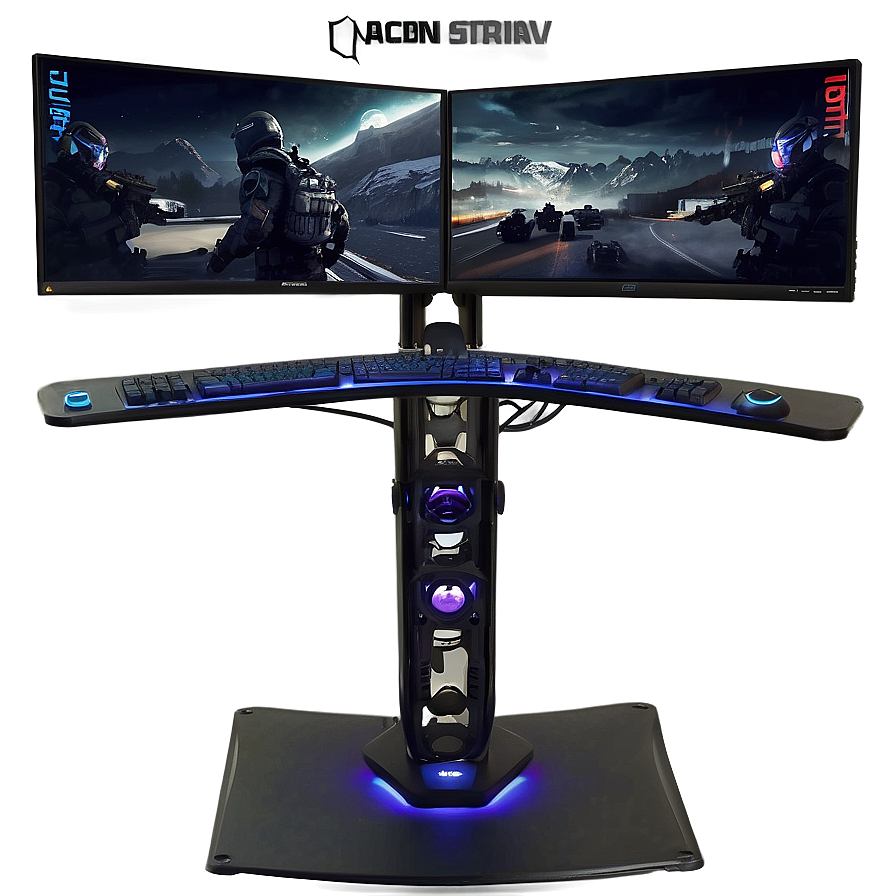 Triple Monitor Gaming Setup Png Kxk2