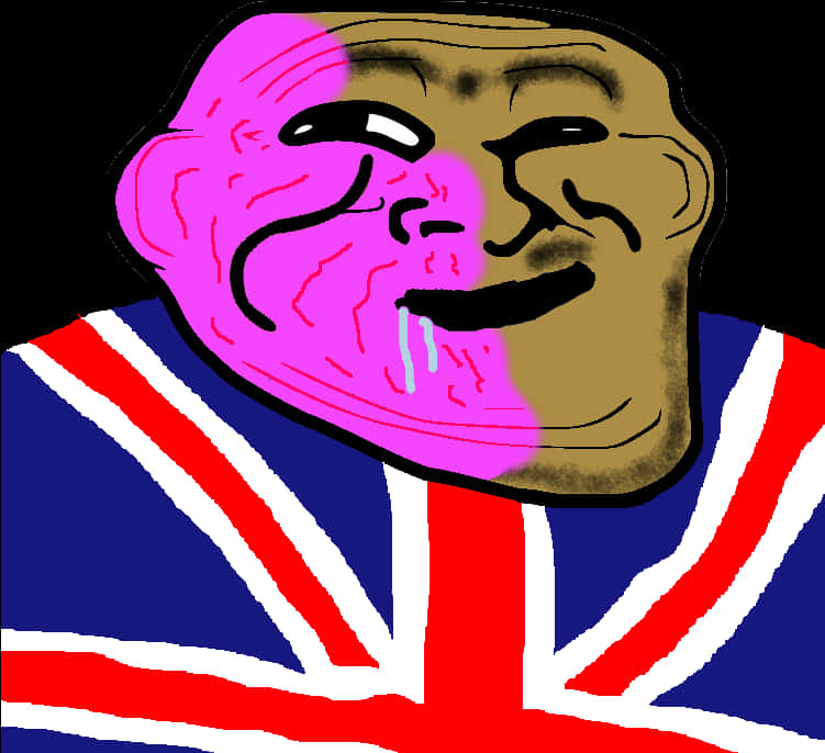 Troll Face U K Flag Shirt