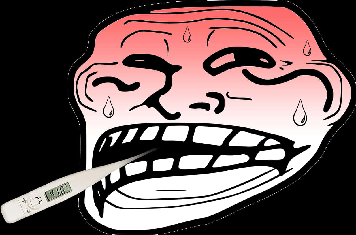 Trollface_ Fever_ Illustration