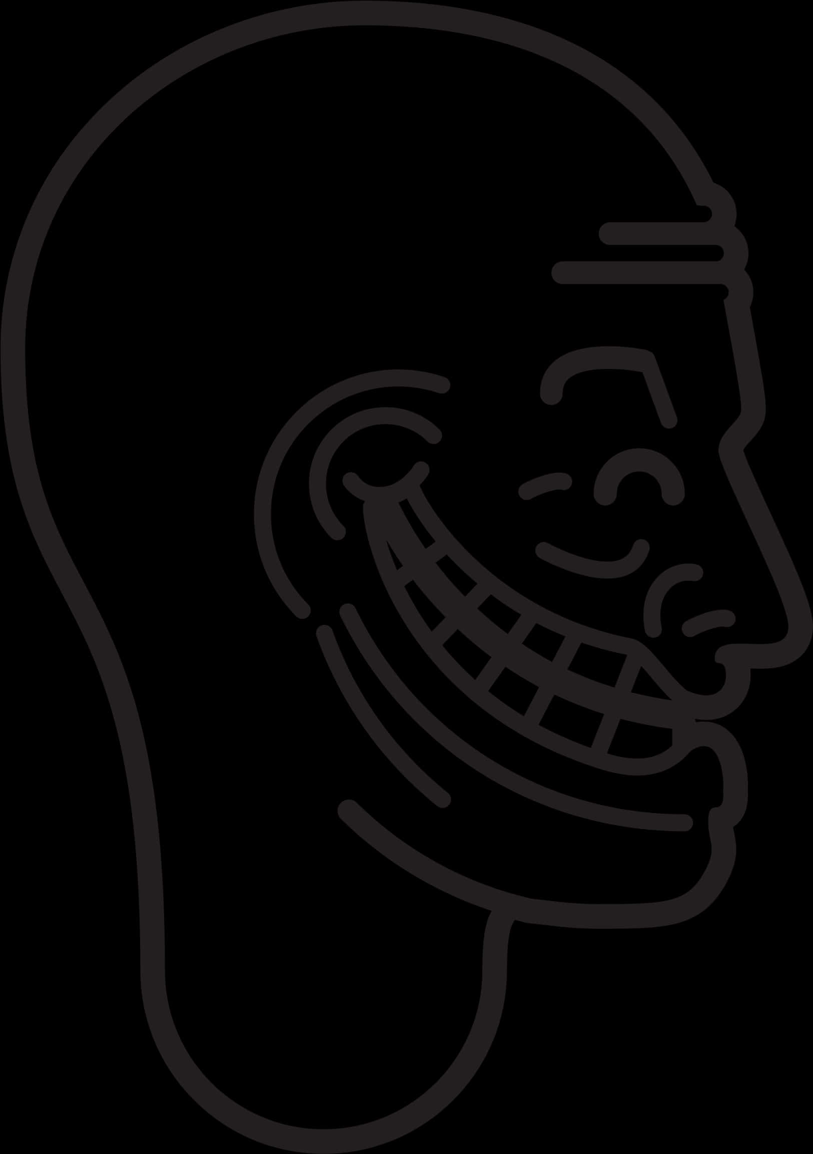 Trollface Icon Black