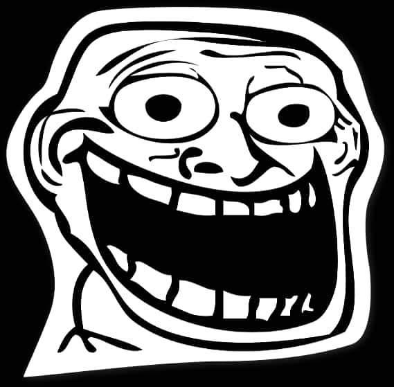 Trollface Meme Blackand White