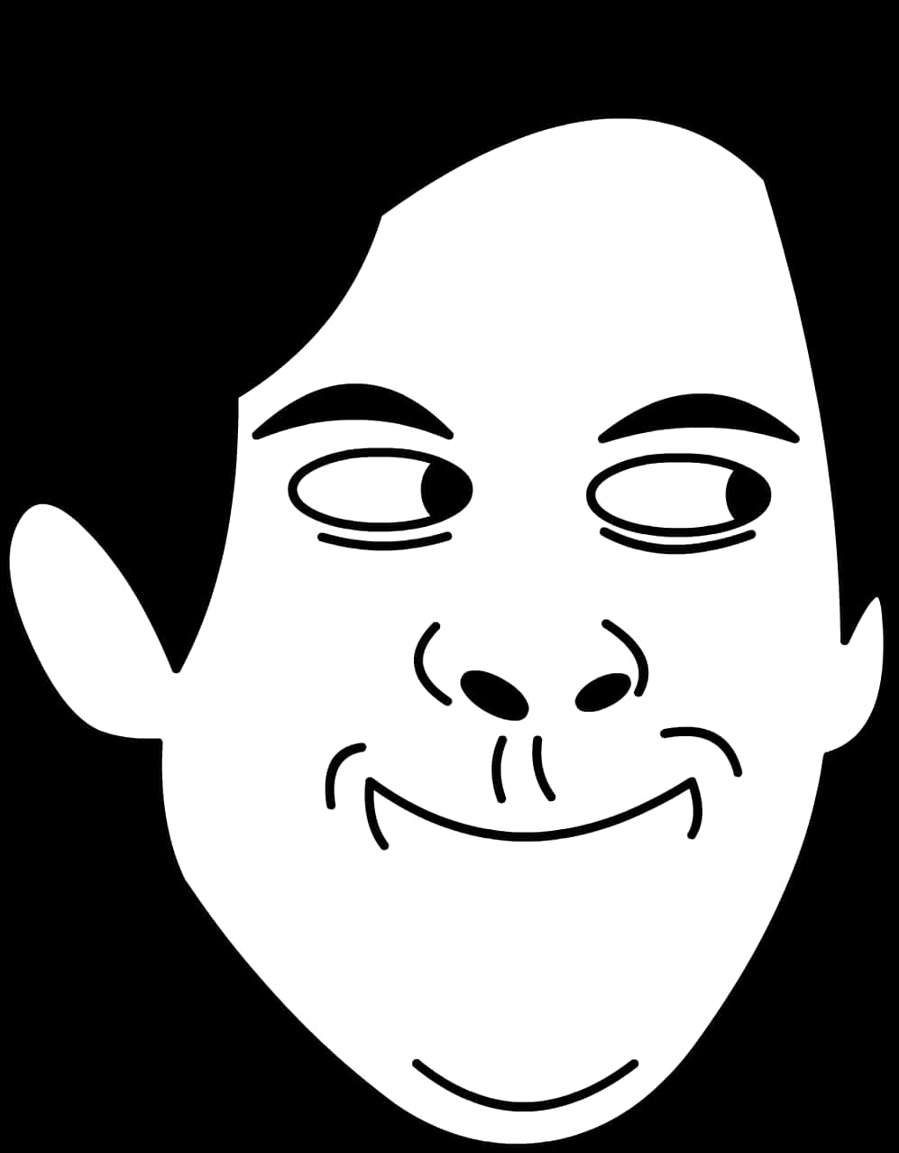 Trollface Meme Blackand White