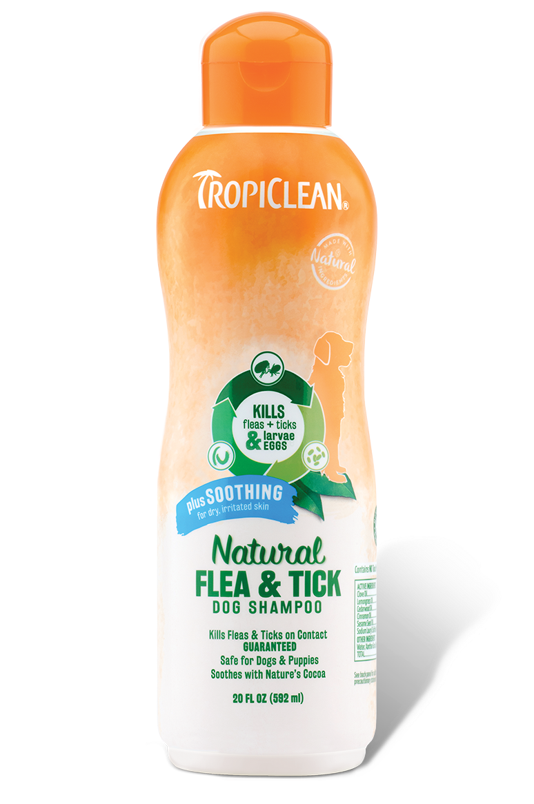 Tropi Clean Natural Fleaand Tick Dog Shampoo Bottle