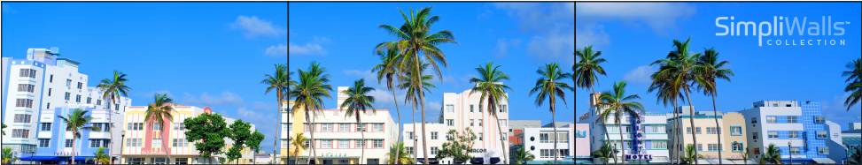 Tropical Art Deco Architecture Panorama