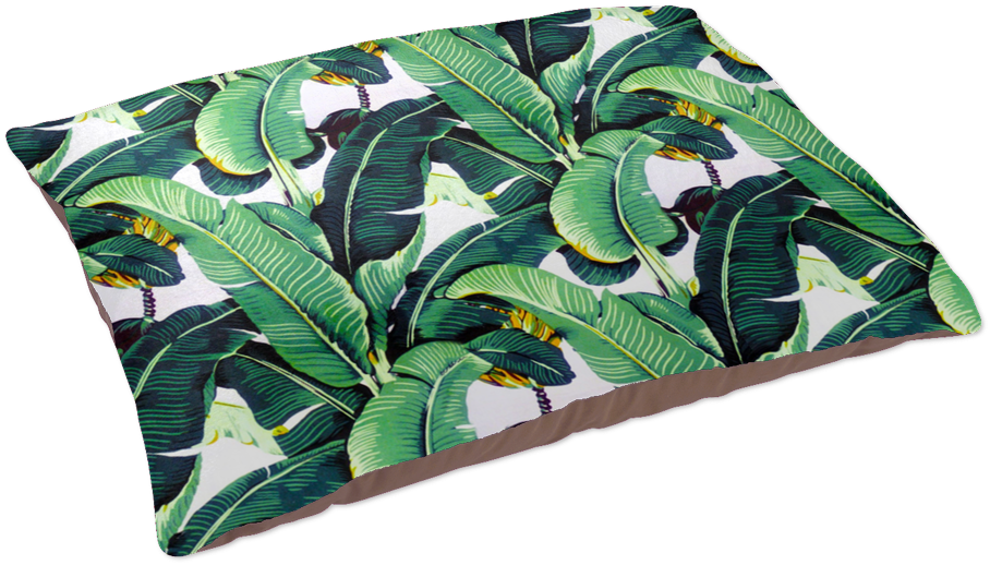 Tropical Banana Leaf Pattern Cushion