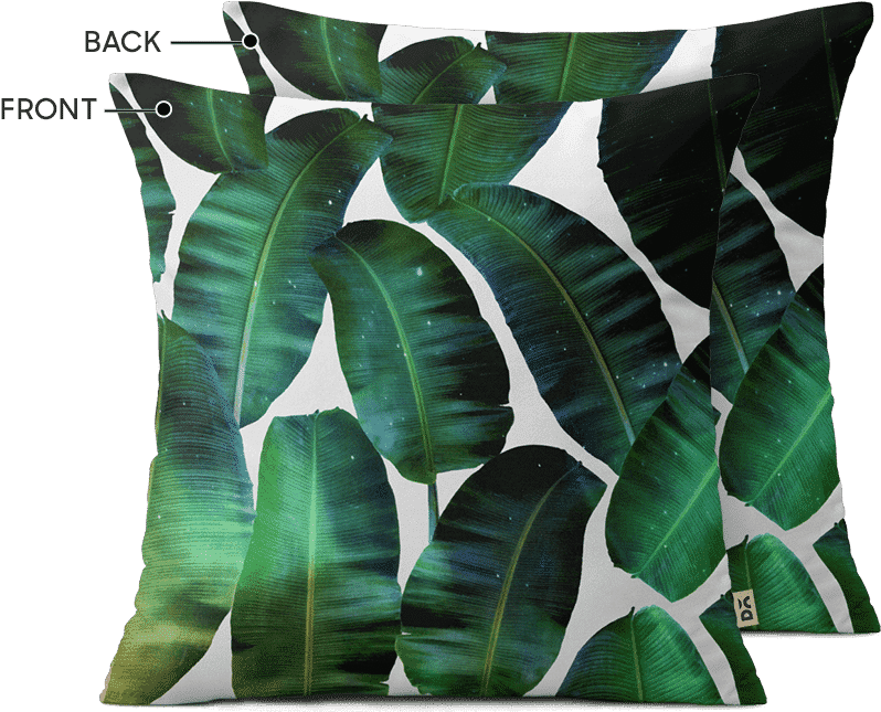 Tropical Banana Leaf Pillow Design