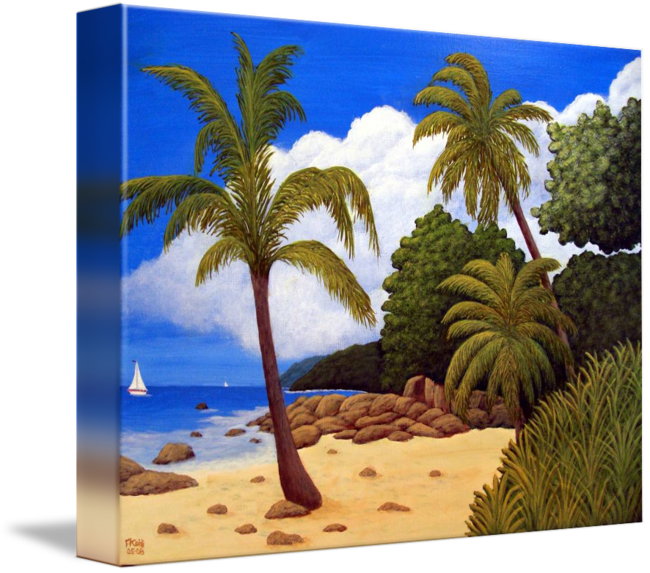 Tropical_ Beach_ Painting_ Canvas