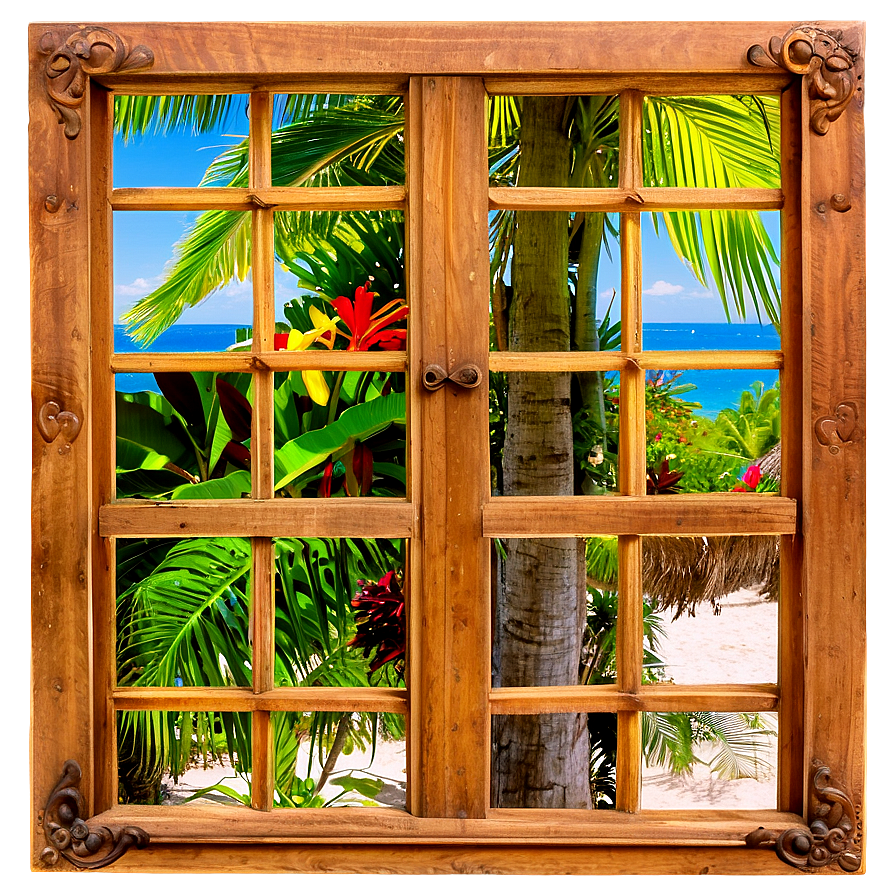 Tropical Beach View Windows Png 92