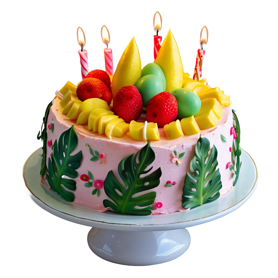 Tropical Birthday Cake Png 41