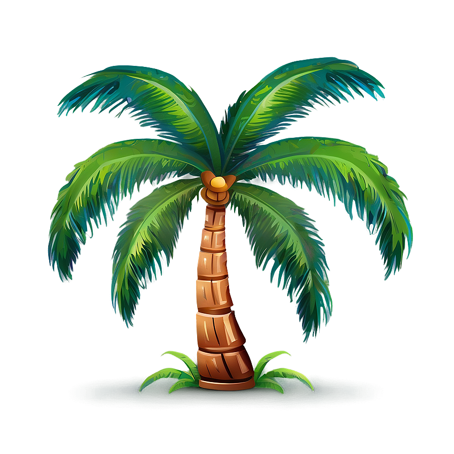 Tropical Cartoon Palm Tree Png Dme27