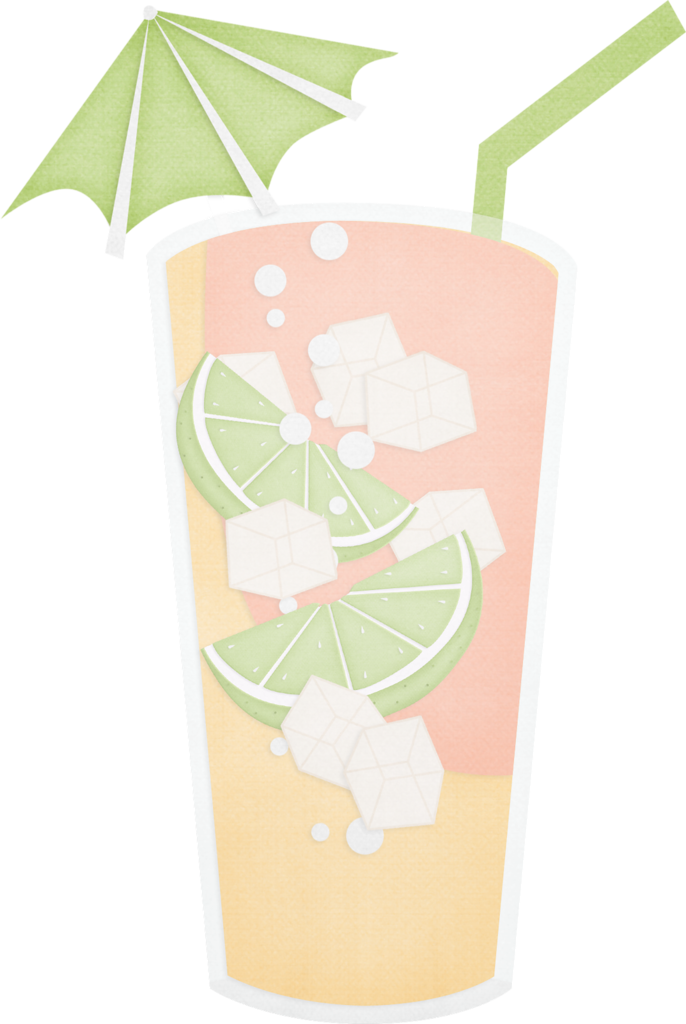 Tropical Citrus Cocktail Illustration