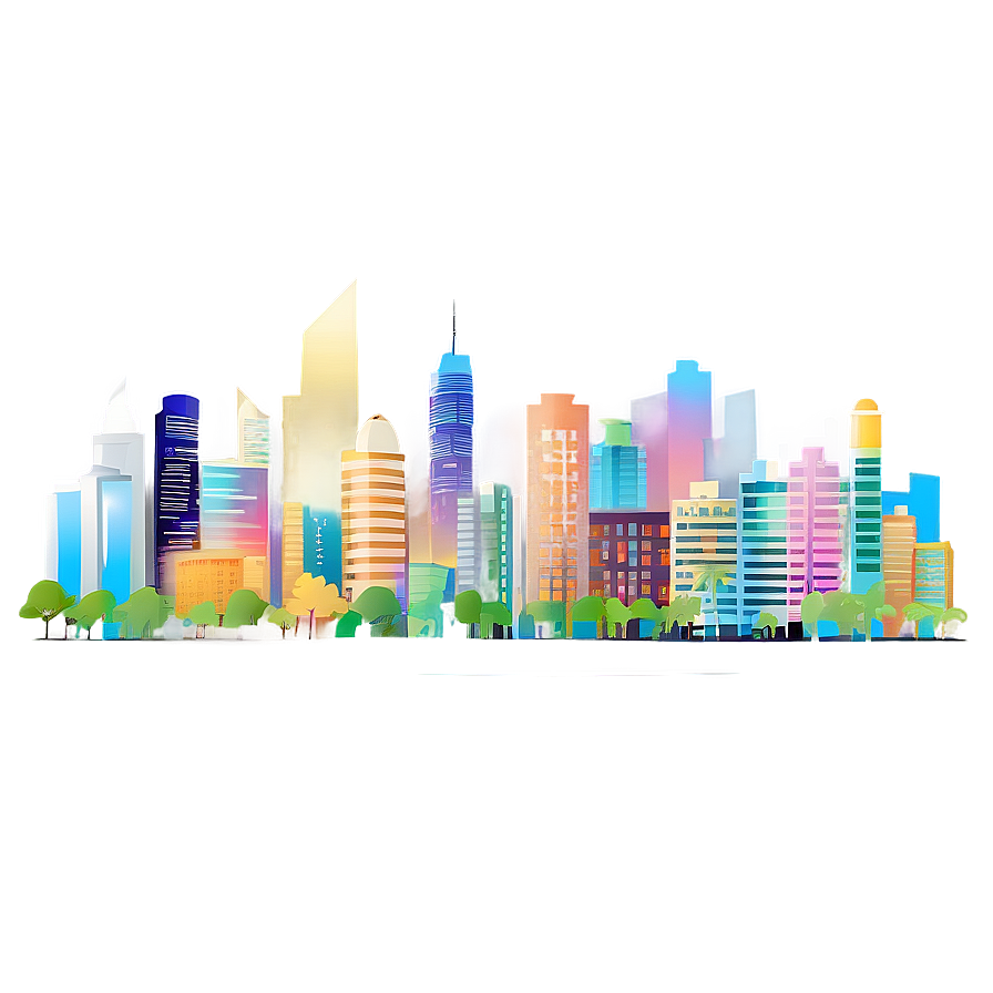 Tropical City Skyline Png 44