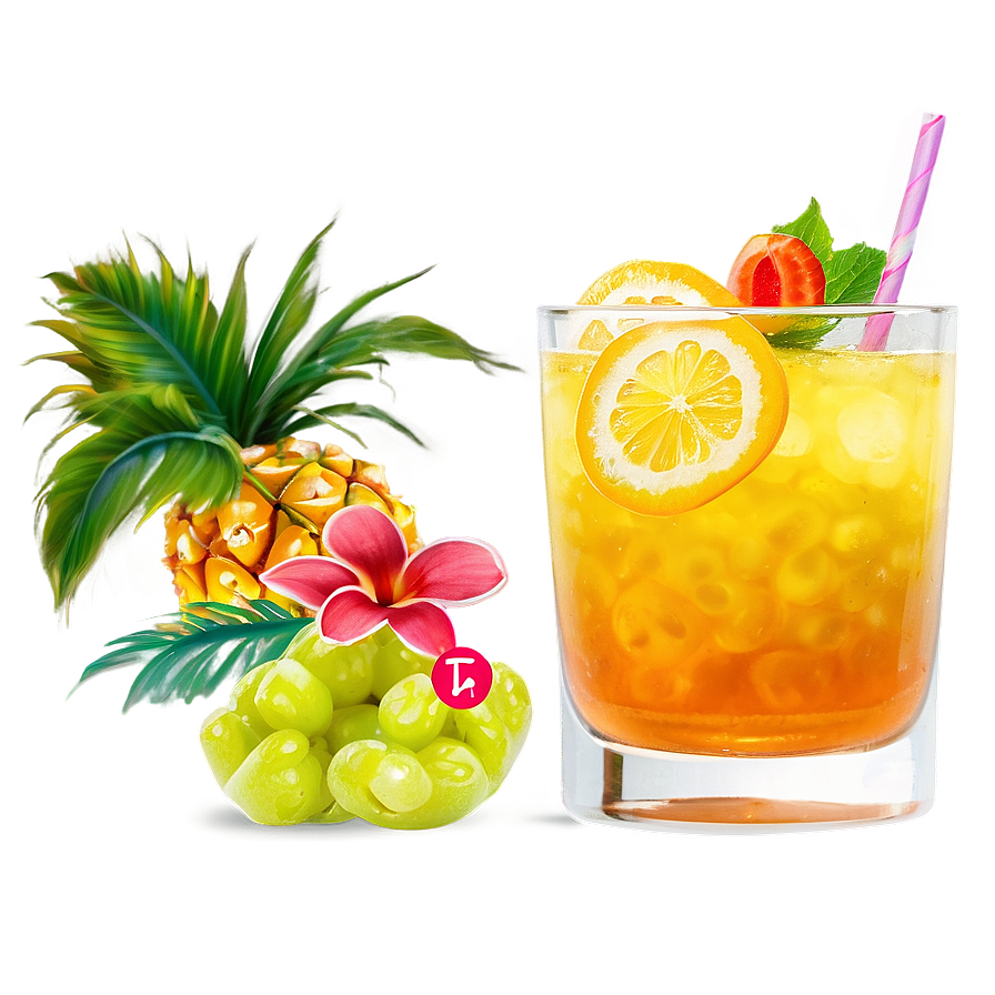 Tropical Cocktail Glass Png Wui