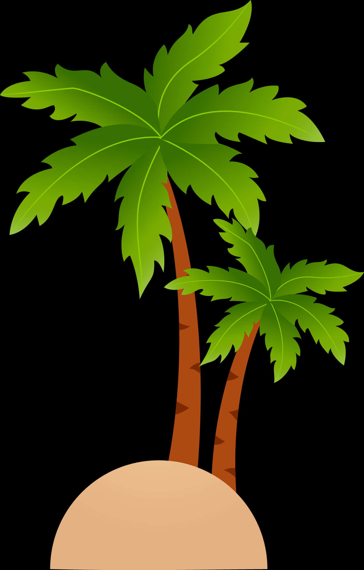 Tropical Coconut Trees Vector