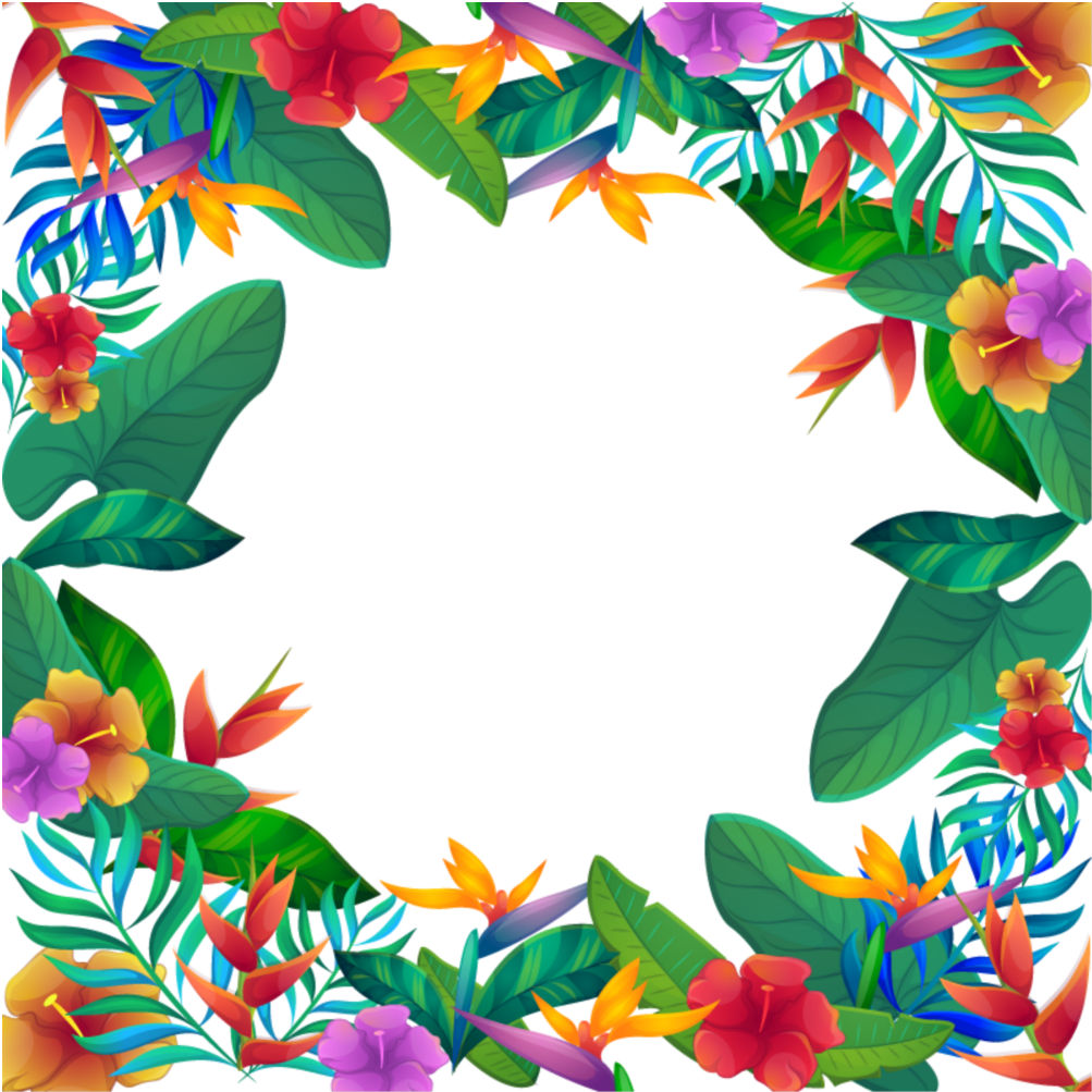 Tropical_ Floral_ Border_ Design