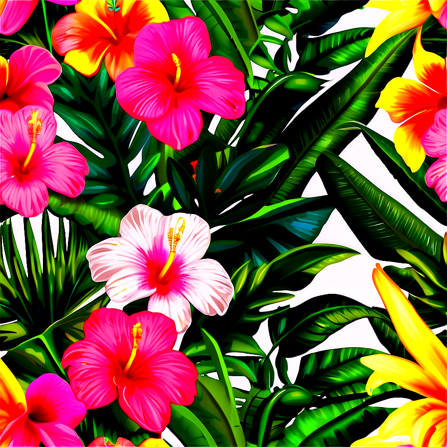 Tropical Floral Print Png 06262024