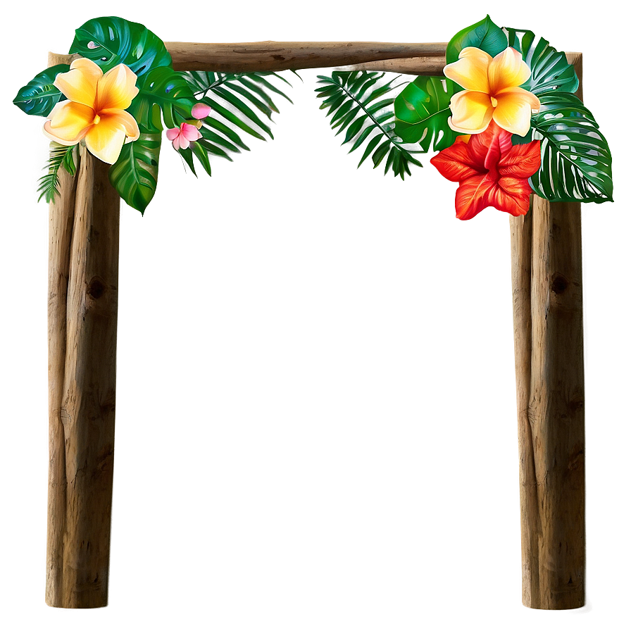 Tropical Flower Frame Png 05252024