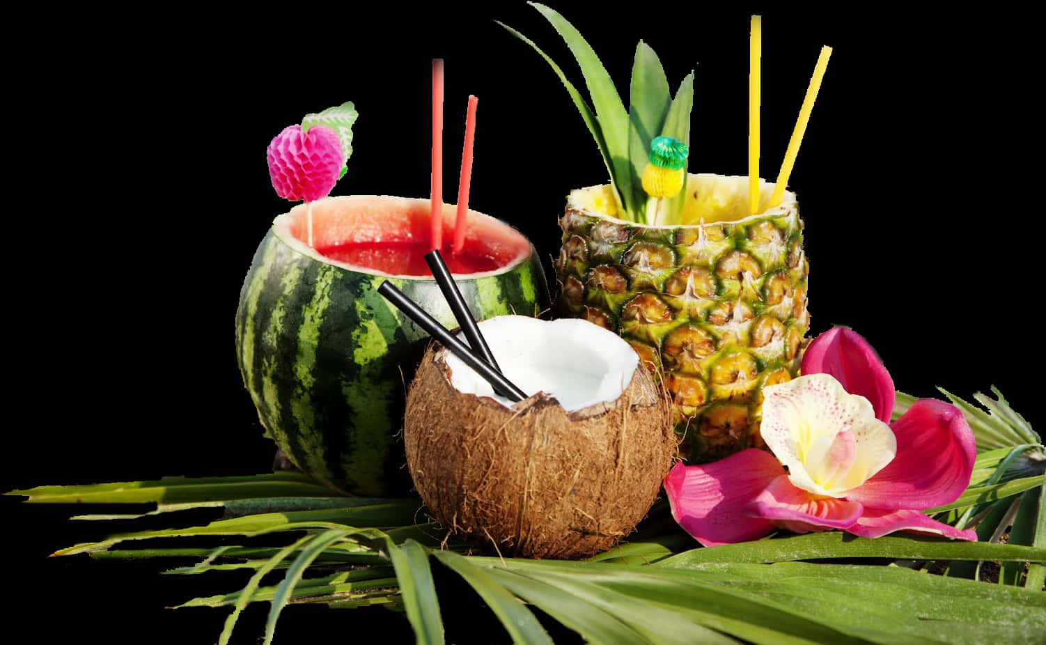 Tropical Fruit Cocktails Display