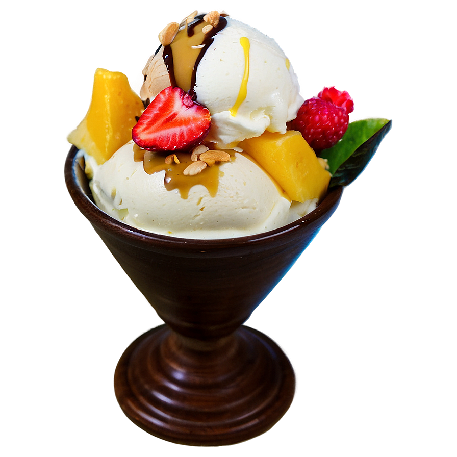 Tropical Fruit Ice Cream Sundae Png 6