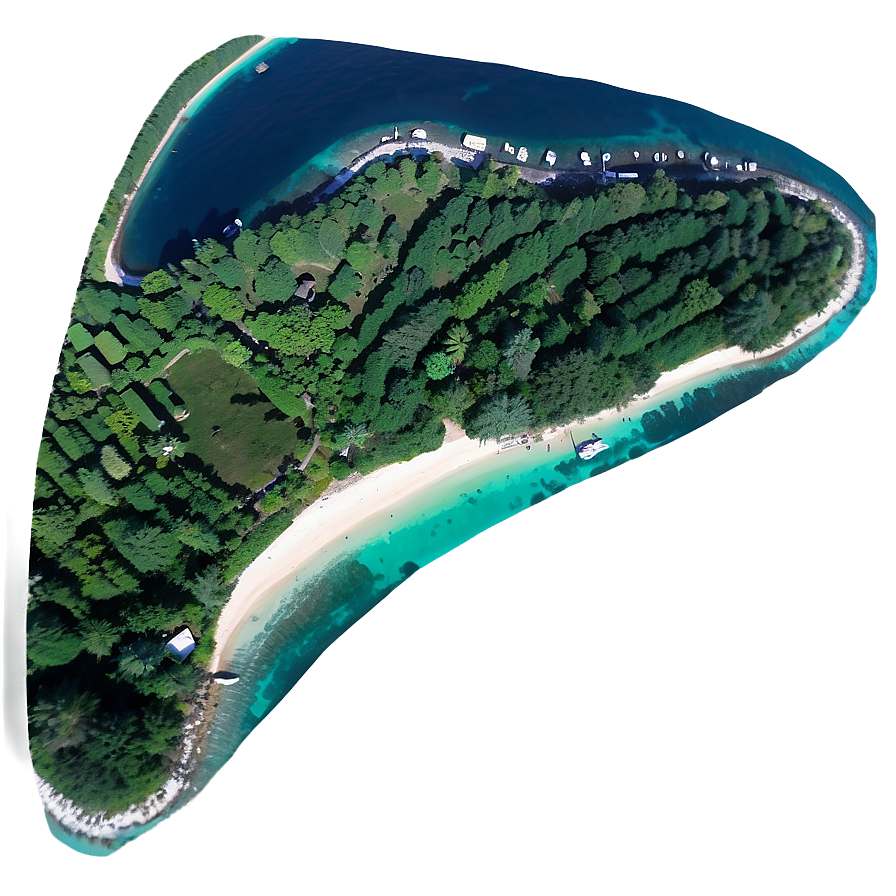 Tropical Island Aerial View Png 06112024