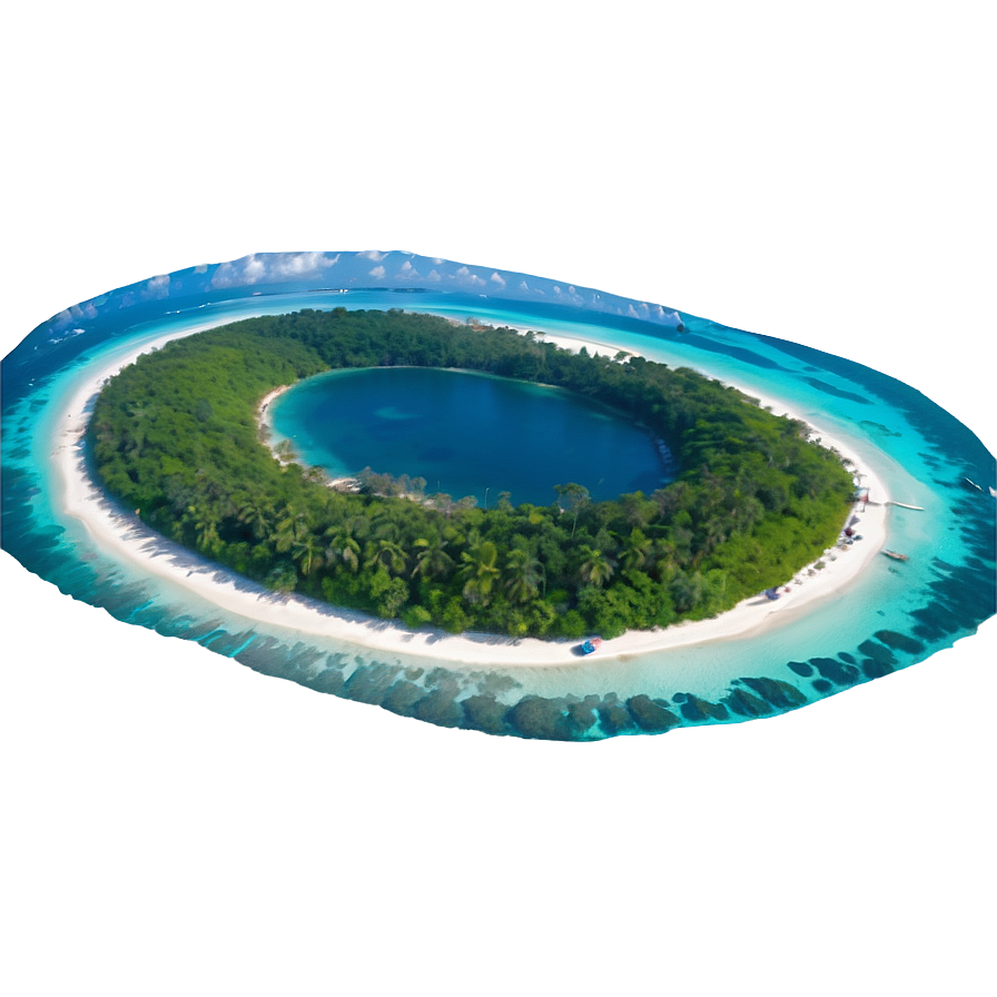 Tropical Island Aerial View Png Rtr