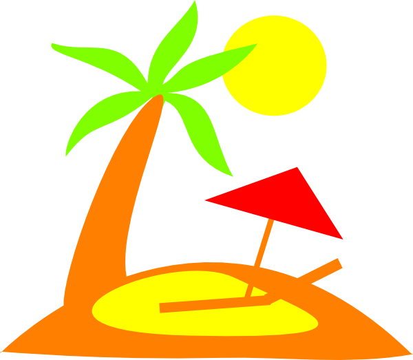 Tropical Island Vector Illustration