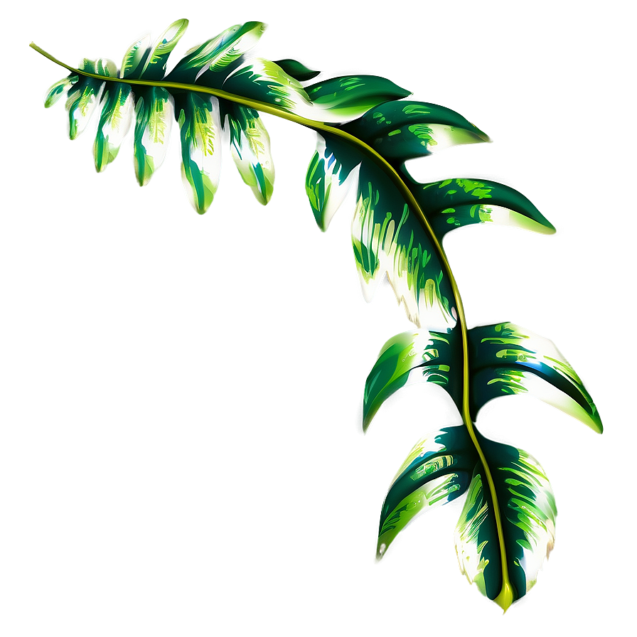 Tropical Leaf Ornament Png Vlq82