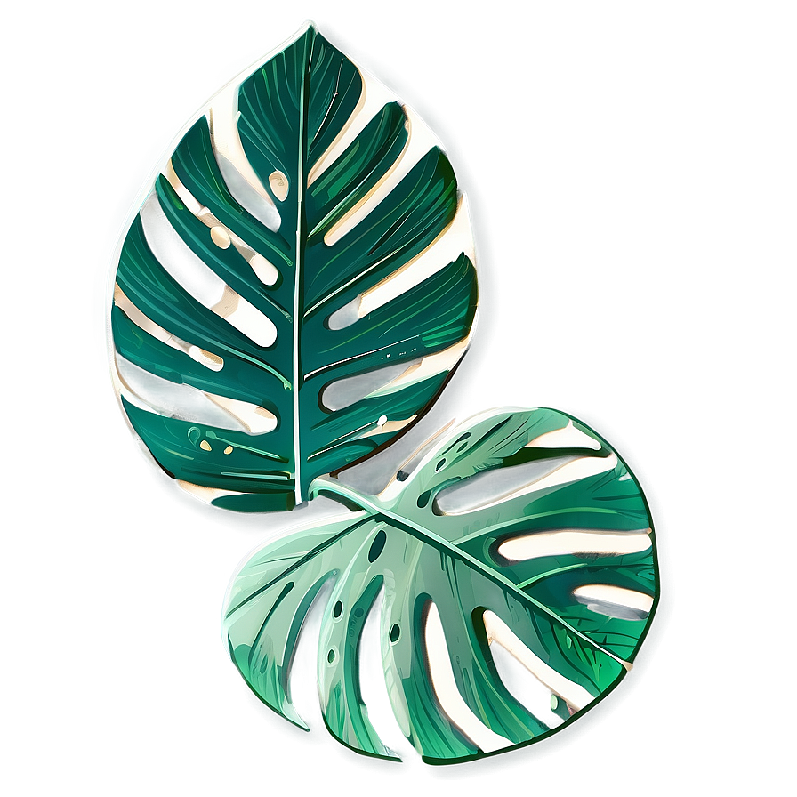 Tropical Leaf Sketch Png Oln