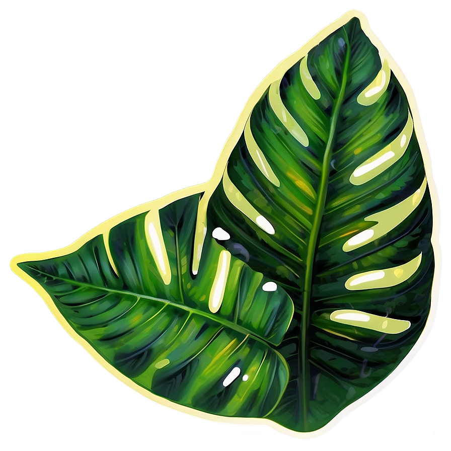 Tropical Leaf Sticker Png 06122024