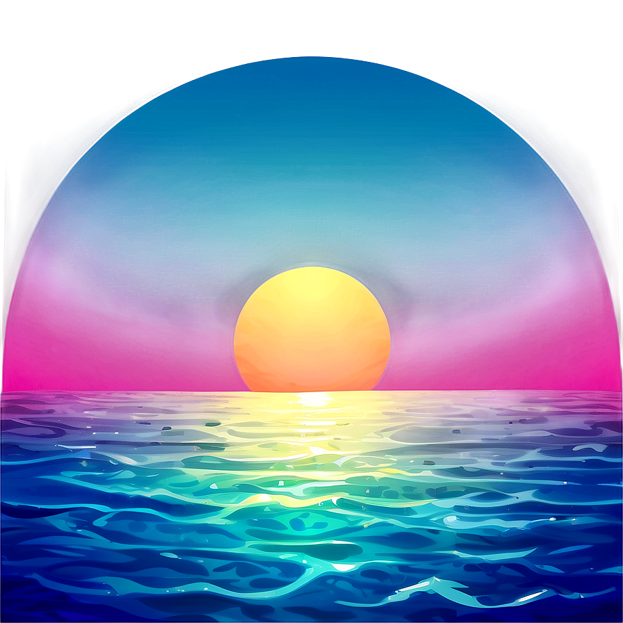 Tropical Ocean Sunset Png 05212024