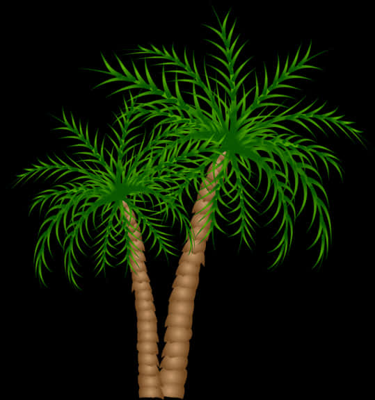 Tropical Palm Trees Illustration