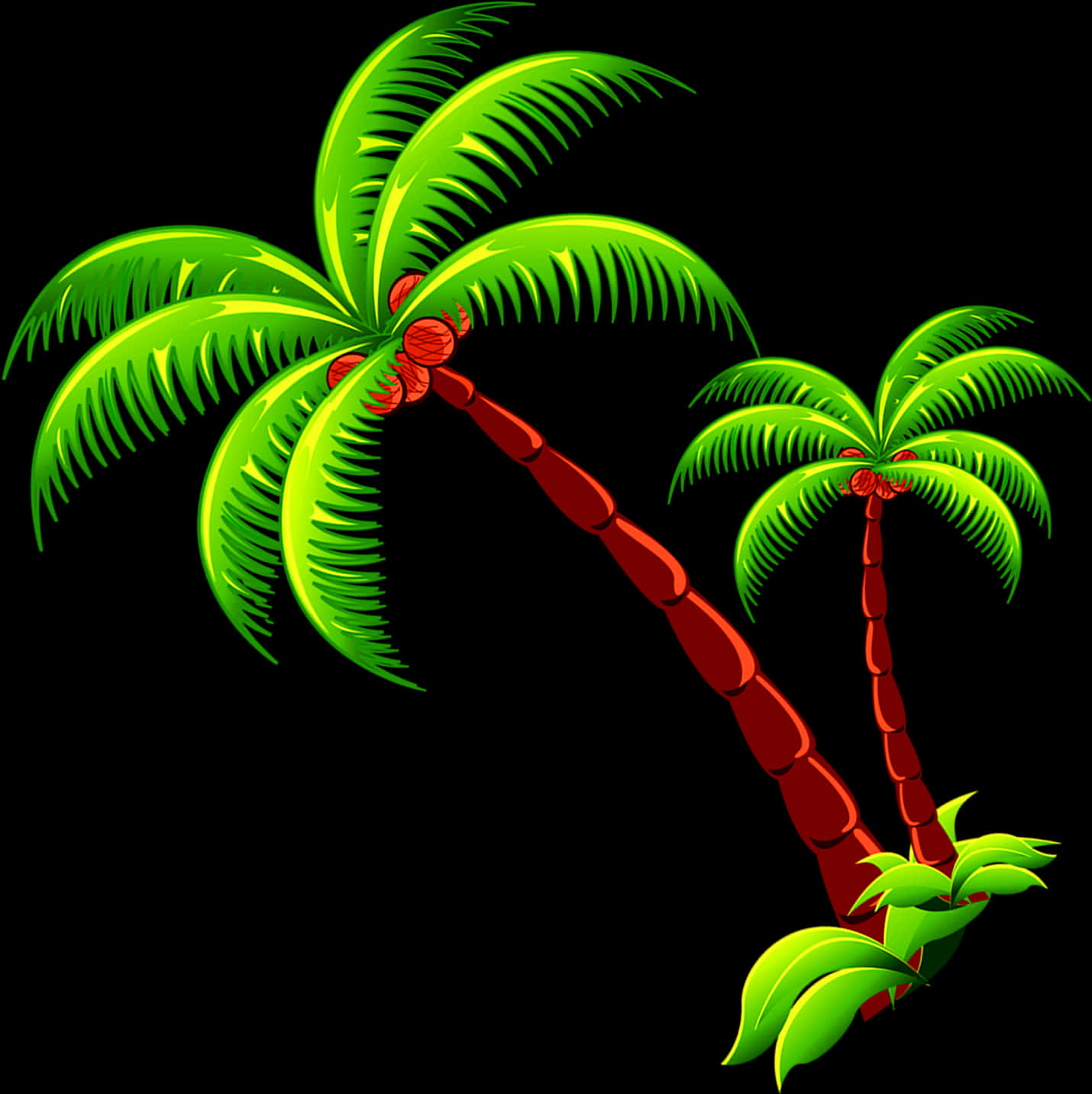 Tropical Palm Trees Vector