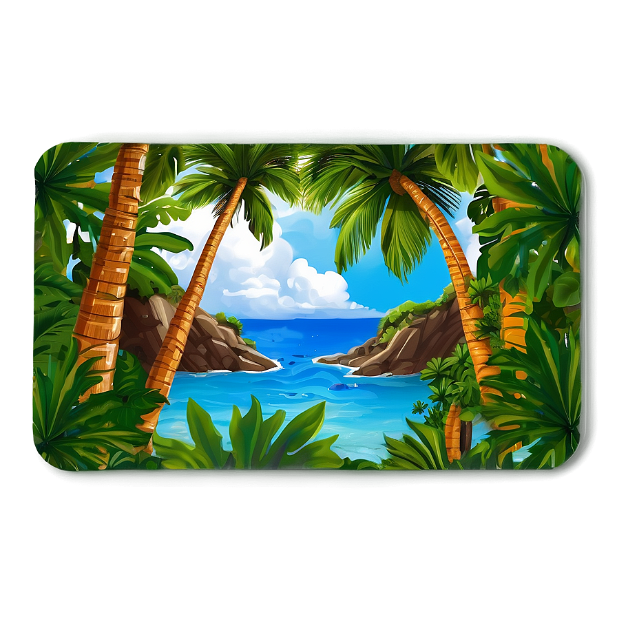 Tropical Paradise Mousepad Png Fpi73