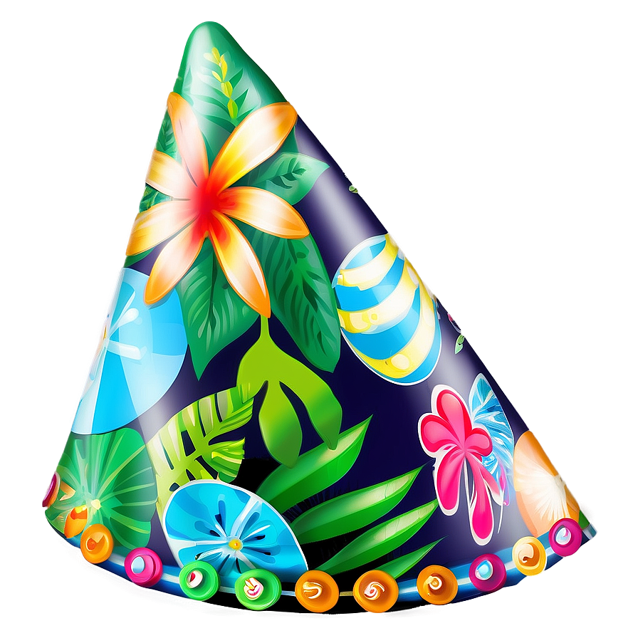 Tropical Party Hat Png 05042024