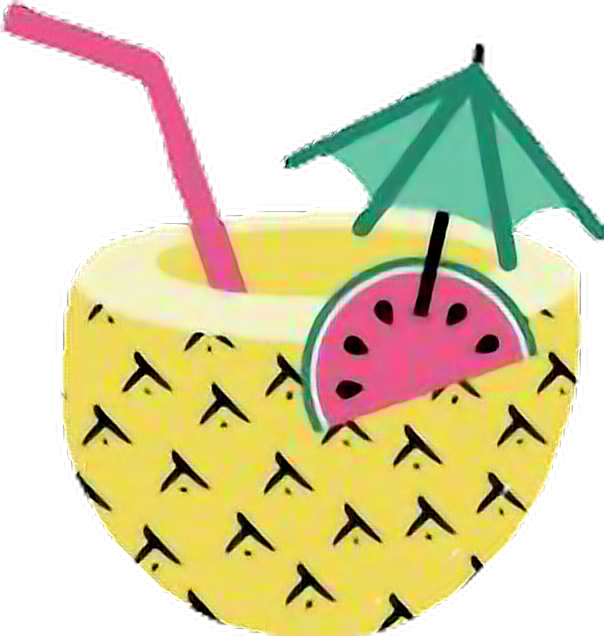 Tropical Pineapple Drink Clipart