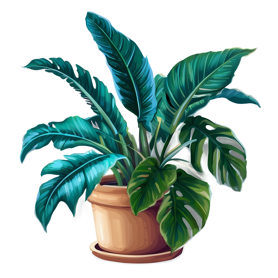 Tropical Plant Outline Png 36