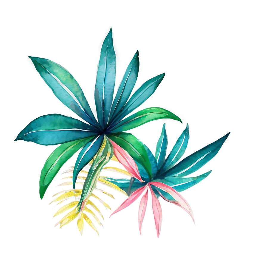 Tropical Plant Watercolor Png Mnd89