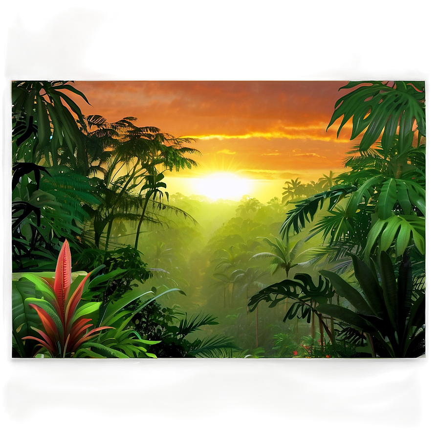 Tropical Rainforest Sunset Png Jcy27