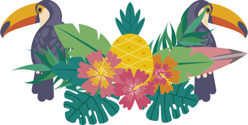 Tropical_ Toucans_and_ Flora_ Vector