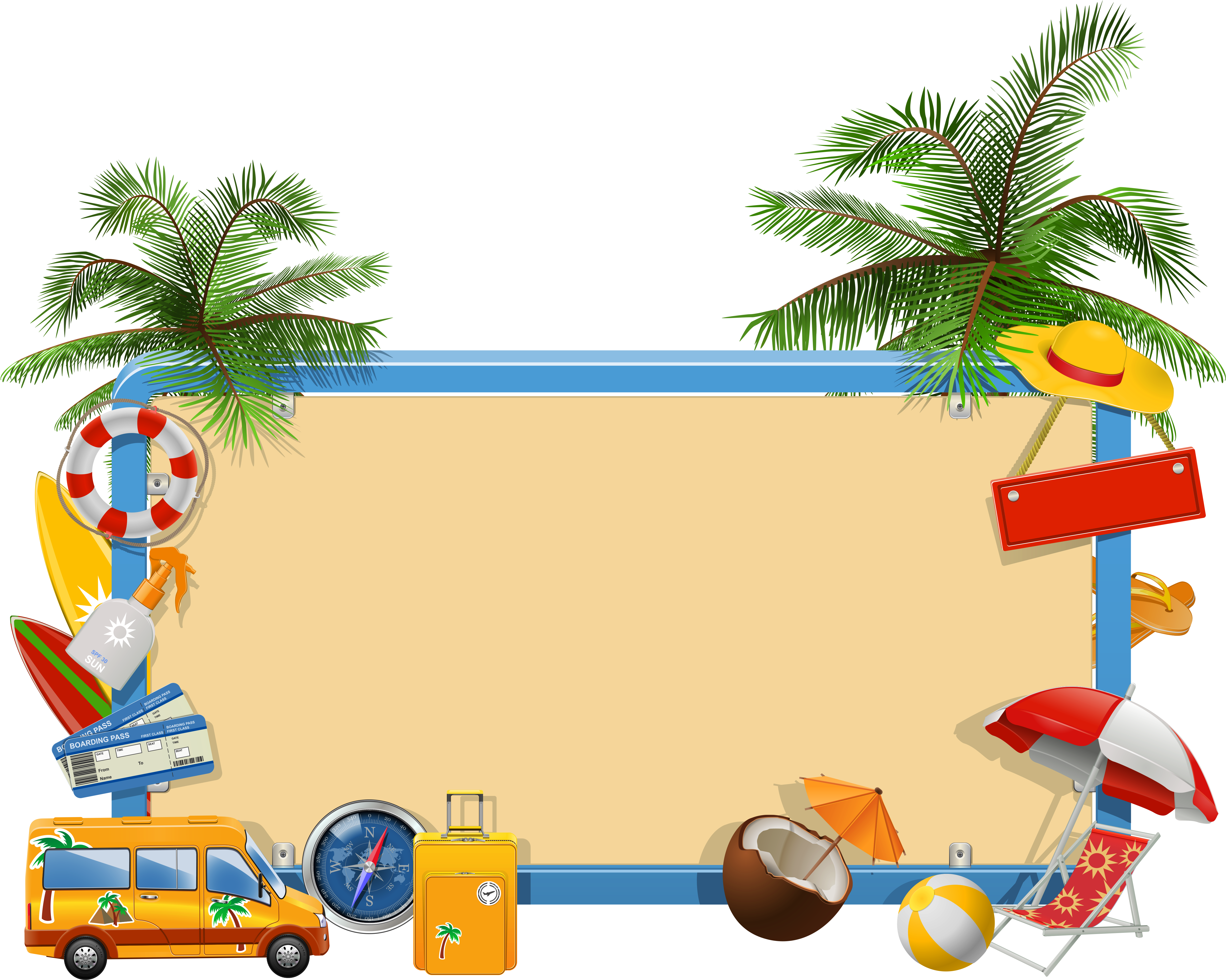 Tropical Vacation Frame Template