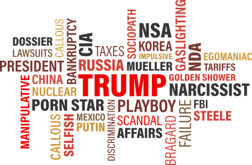 Trump Controversial Keywords Cloud