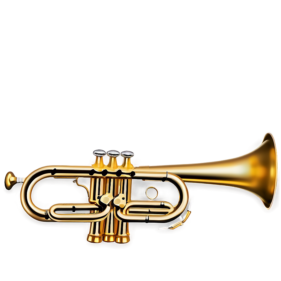 Trumpet On Music Stand Png Rev26