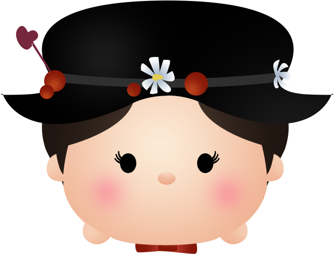 Tsum Tsum Characterwith Black Hat