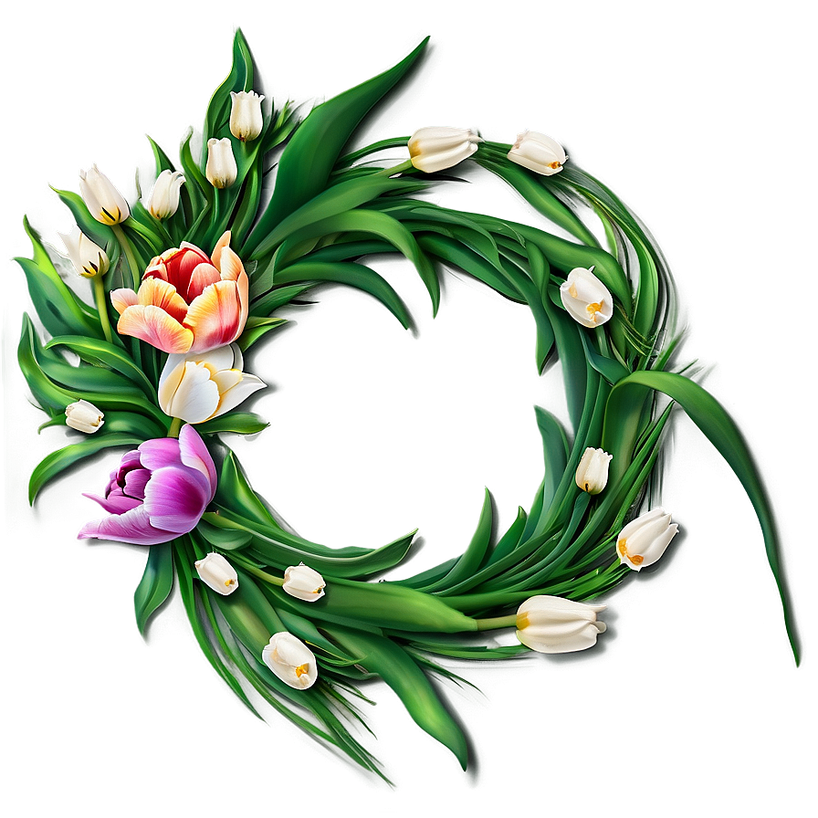 Tulip Wreath Png Pbi52