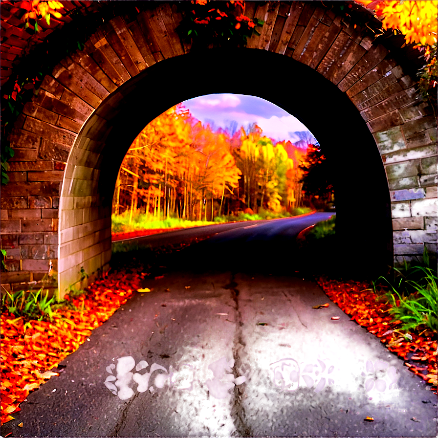 Tunnel In Autumn Forest Png 06242024