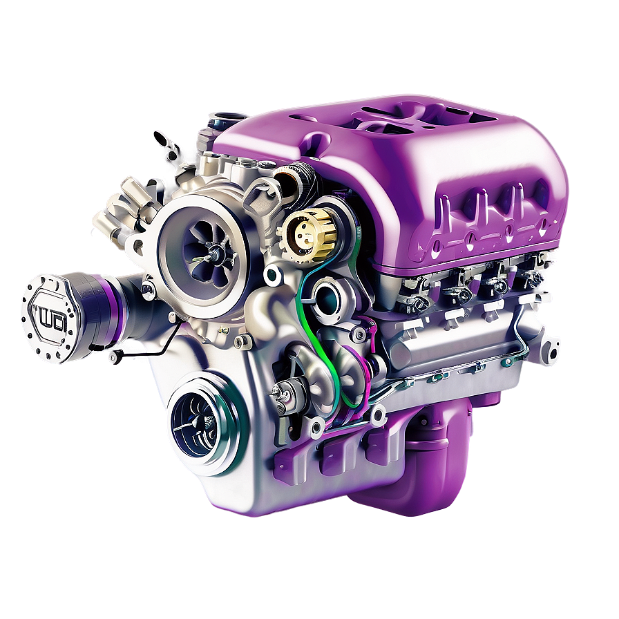 Turbocharged Car Engine Graphic Png Val