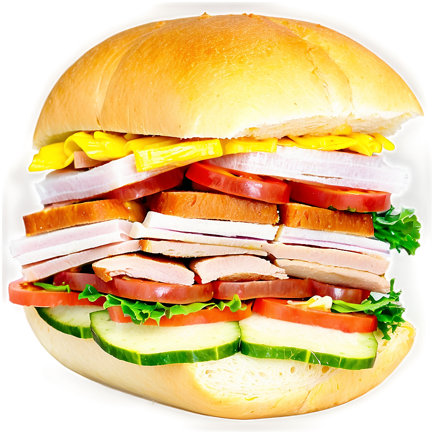 Turkey Sub Sandwich Png 06272024