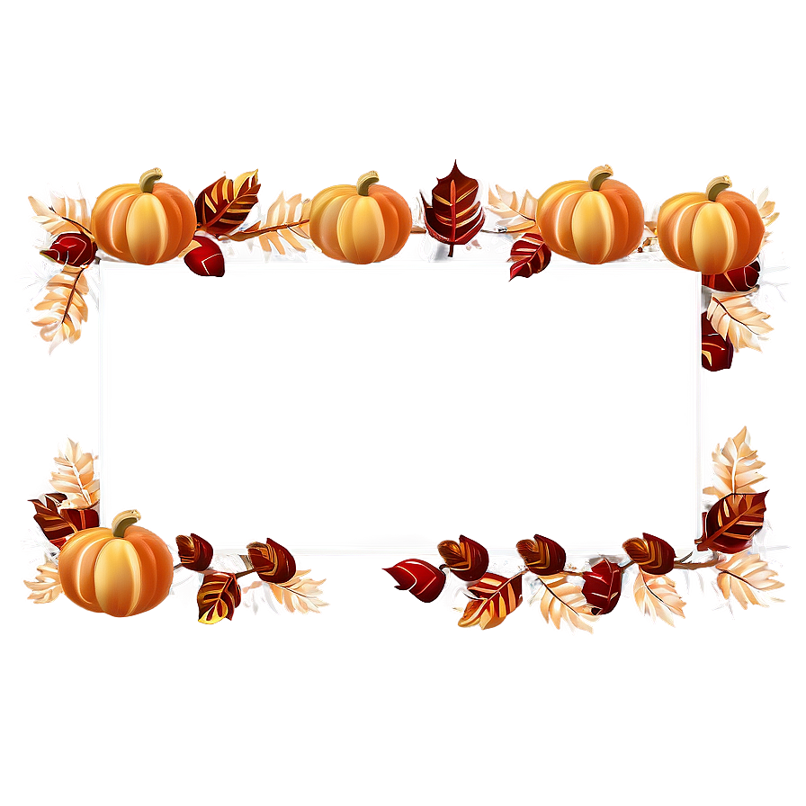 Turkey Themed Thanksgiving Border Png 06202024