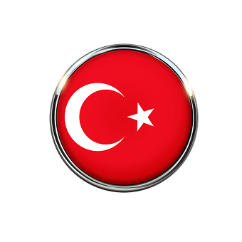 Turkish Flag Button Design