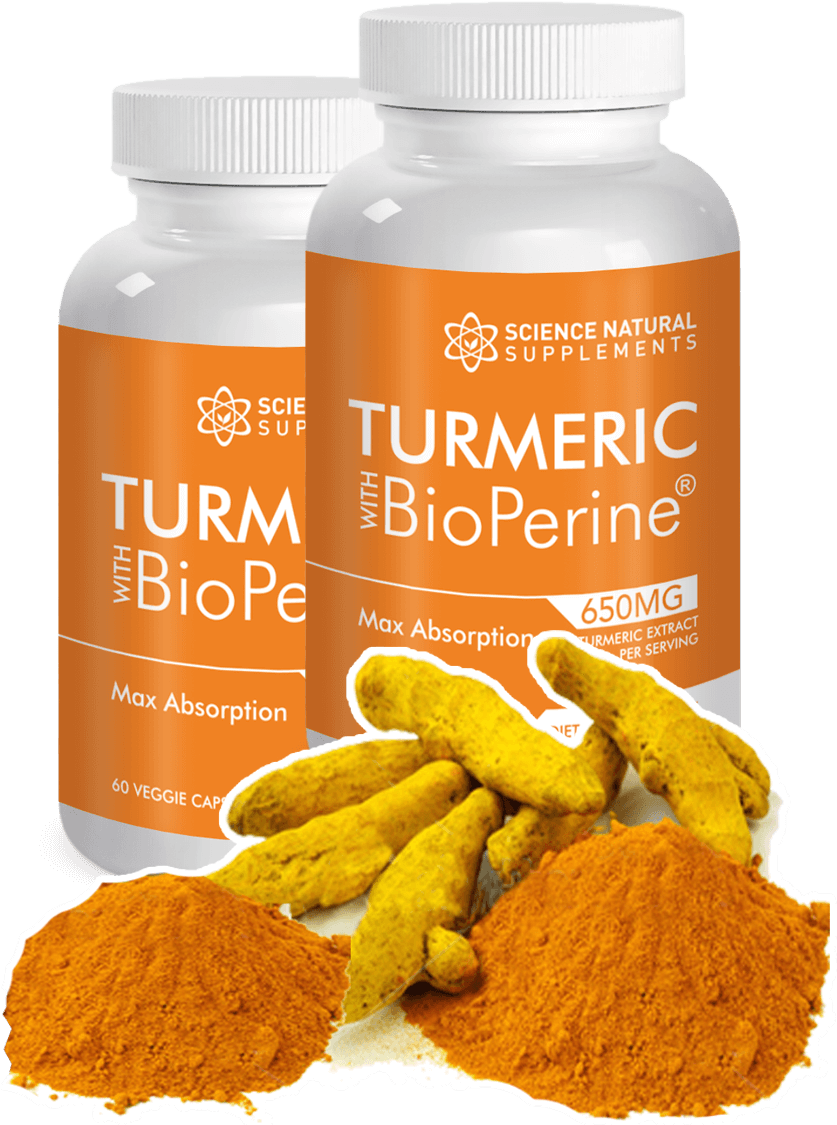 Turmeric Supplement Bottleswith Bio Perine